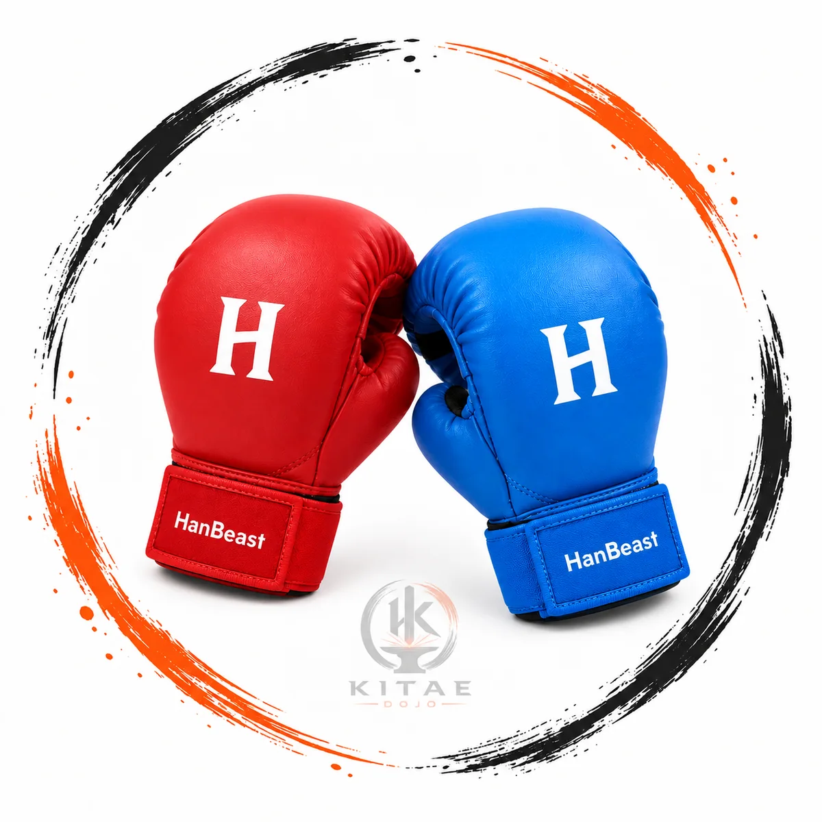 Guantes de karate HÂn Beast en rojo y azul